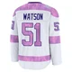 Austin Watson ＃51 Tampa Bay Lightning Youth White 2024 Hockey Fights Cancer Practice Premium Jersey