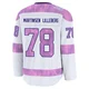 Emil Lilleberg ＃78 Tampa Bay Lightning Men's White 2024 Hockey Fights Cancer Practice Premium Jersey