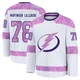 Emil Lilleberg ＃78 Tampa Bay Lightning Youth White 2024 Hockey Fights Cancer Practice Premium Jersey