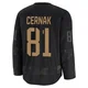 Erik Cernak ＃81 Tampa Bay Lightning Men's Black 2024 Military Appreciation Practice Premium Jersey
