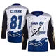 Erik Cernak ＃81 Tampa Bay Lightning Men's White Authentic Reverse Retro 2.0 Jersey