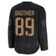Ethan Gauthier ＃89 Tampa Bay Lightning Men's Black 2024 Military Appreciation Practice Premium Jersey