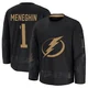 Harrison Meneghin ＃1 Tampa Bay Lightning Youth Black 2024 Military Appreciation Practice Premium Jersey