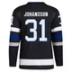 Jonas Johansson ＃31 Tampa Bay Lightning Men's Black Authentic Alternate Primegreen Jersey