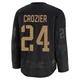 Maxwell Crozier ＃24 Tampa Bay Lightning Men's Black 2024 Military Appreciation Practice Premium Jersey