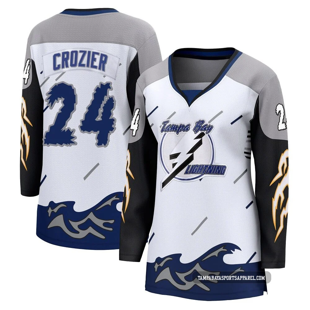 Maxwell Crozier ＃24 Tampa Bay Lightning Women's White Breakaway Special Edition 2.0 Jersey