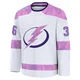 Milo Roelens ＃36 Tampa Bay Lightning Men's White 2024 Hockey Fights Cancer Practice Premium Jersey