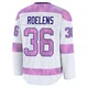 Milo Roelens ＃36 Tampa Bay Lightning Men's White 2024 Hockey Fights Cancer Practice Premium Jersey