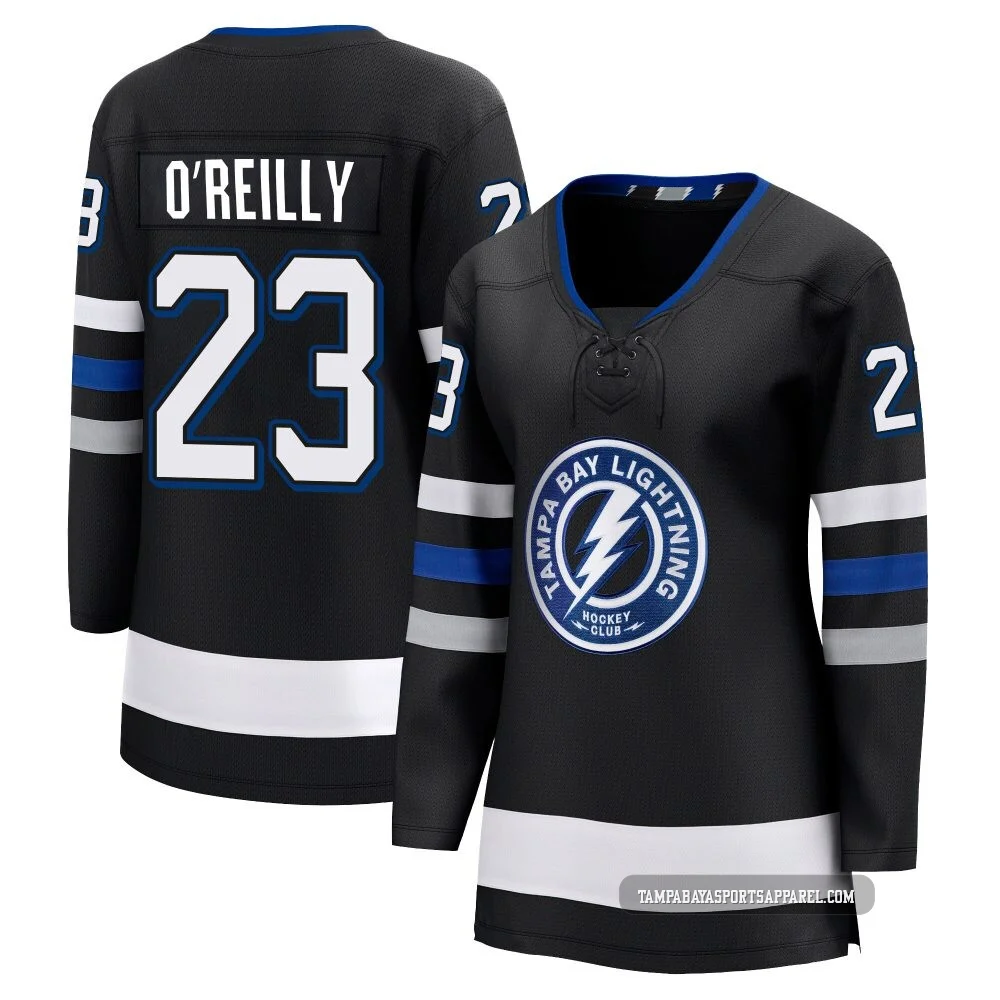 Sam O'Reilly ＃23 Tampa Bay Lightning Women's Black Premier Breakaway Alternate Jersey