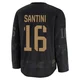 Steven Santini ＃16 Tampa Bay Lightning Youth Black 2024 Military Appreciation Practice Premium Jersey