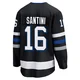 Steven Santini ＃16 Tampa Bay Lightning Youth Black Premier Breakaway Alternate Jersey