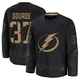 Yanni Gourde ＃37 Tampa Bay Lightning Youth Black 2024 Military Appreciation Practice Premium Jersey