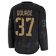 Yanni Gourde ＃37 Tampa Bay Lightning Youth Black 2024 Military Appreciation Practice Premium Jersey
